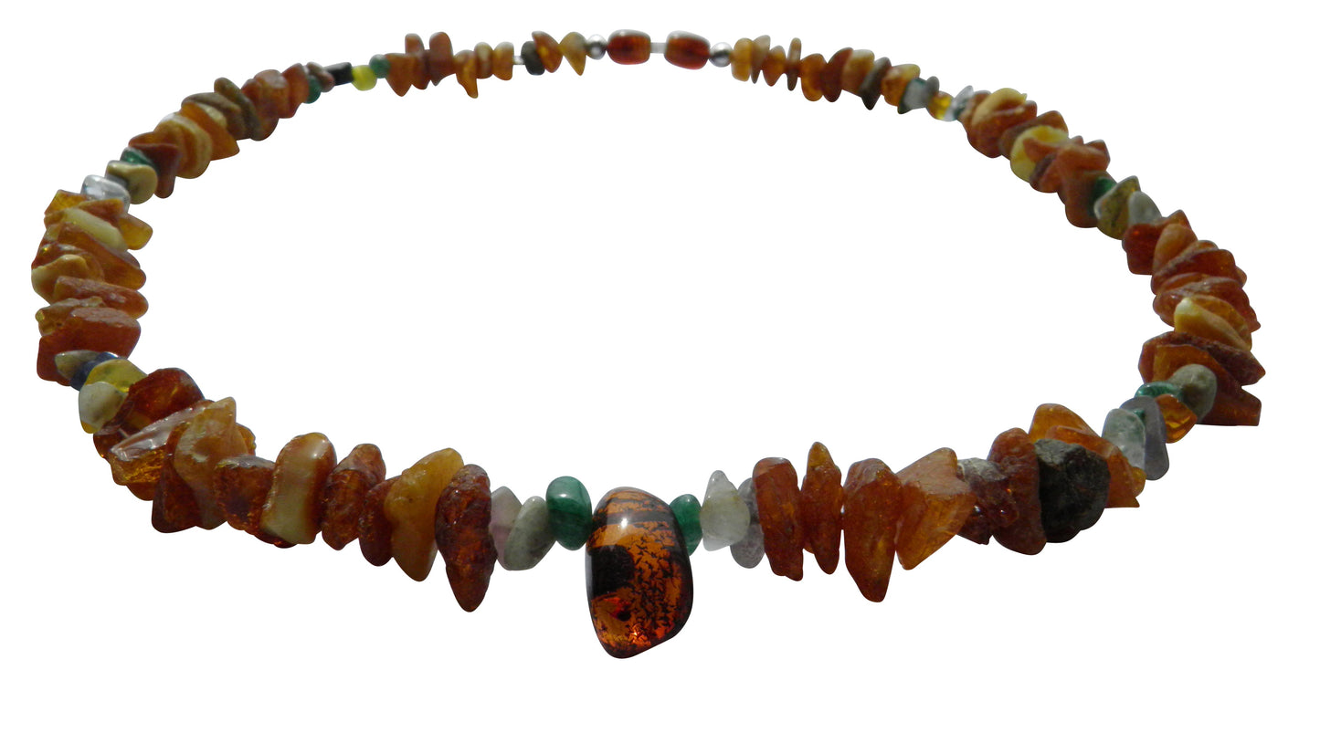 Hunde Bernsteinkette Edelsteinen Länge 47cm