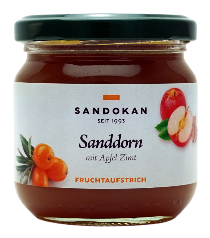 Fruchtaufstrich Sanddorn Apfel-Zimt 225 g
