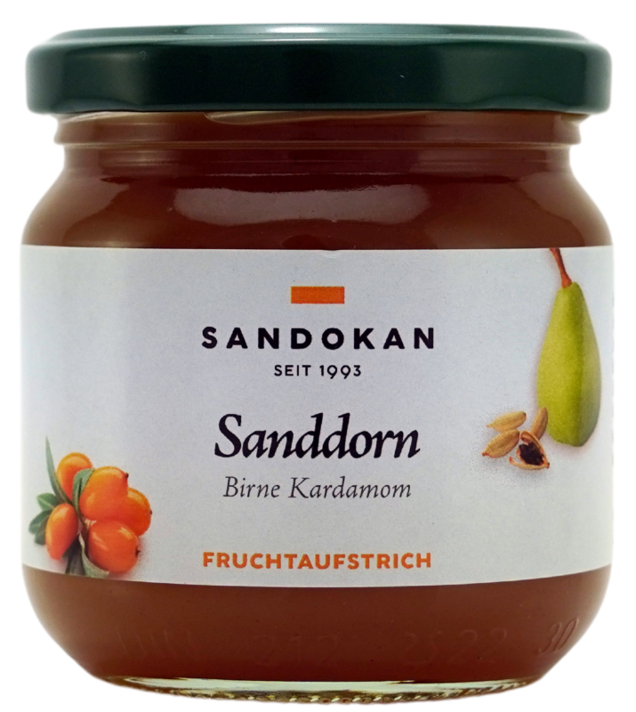 Fruchtaufstrich Sanddorn-Birne-Kardamom 225 g