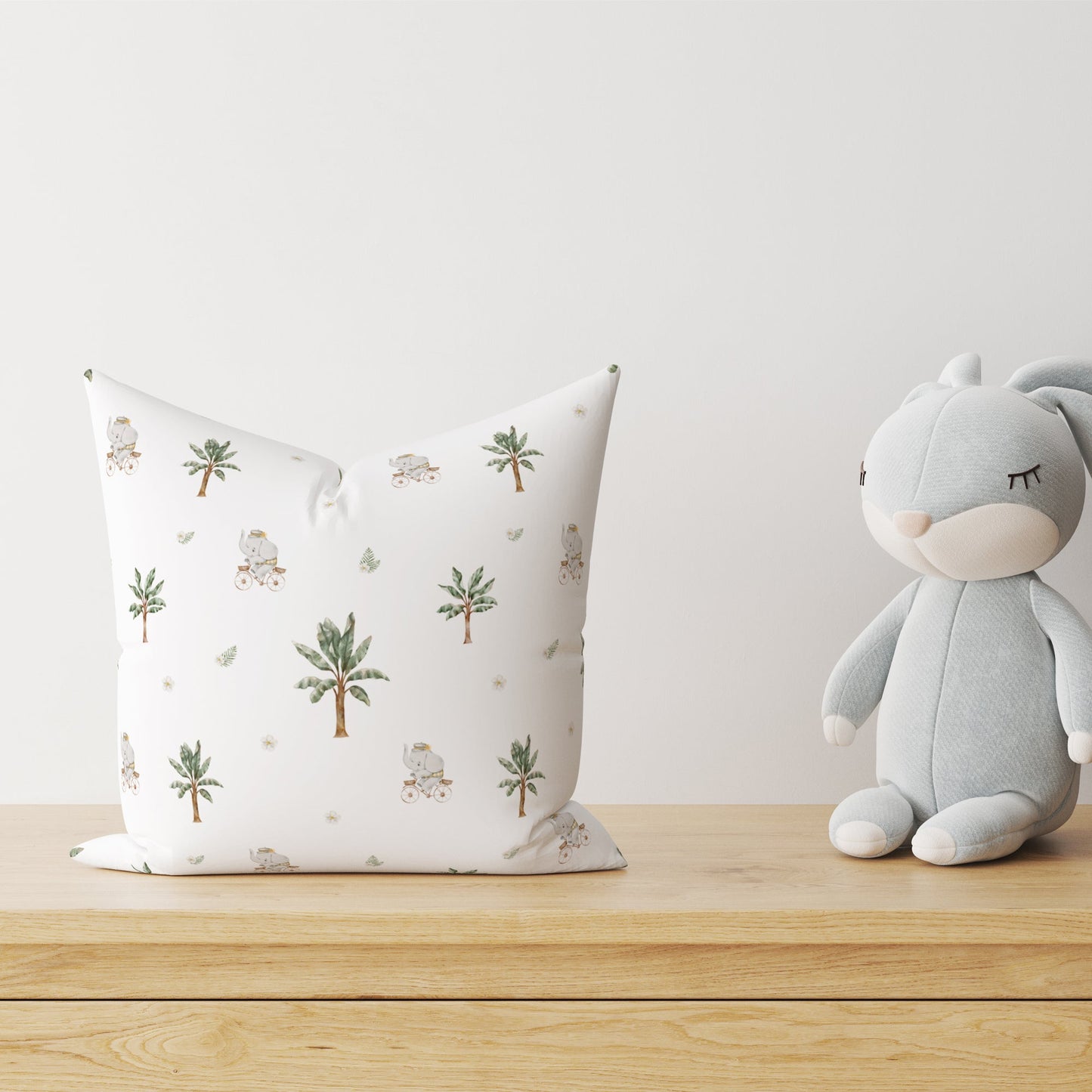 "Elefanten und Palmen" Kinder Dekokissen