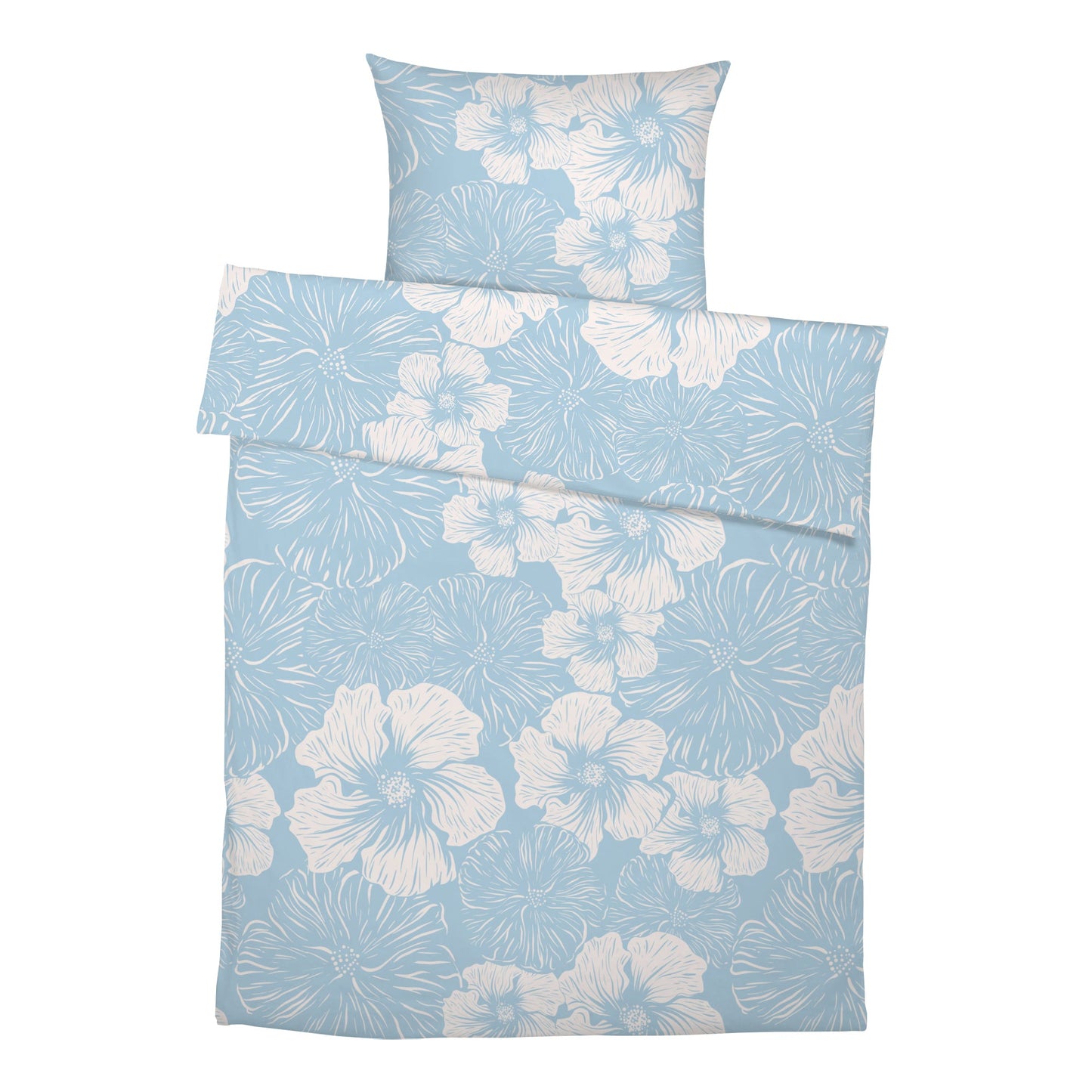 "Blaue Blumen" Premium Bettwäsche
