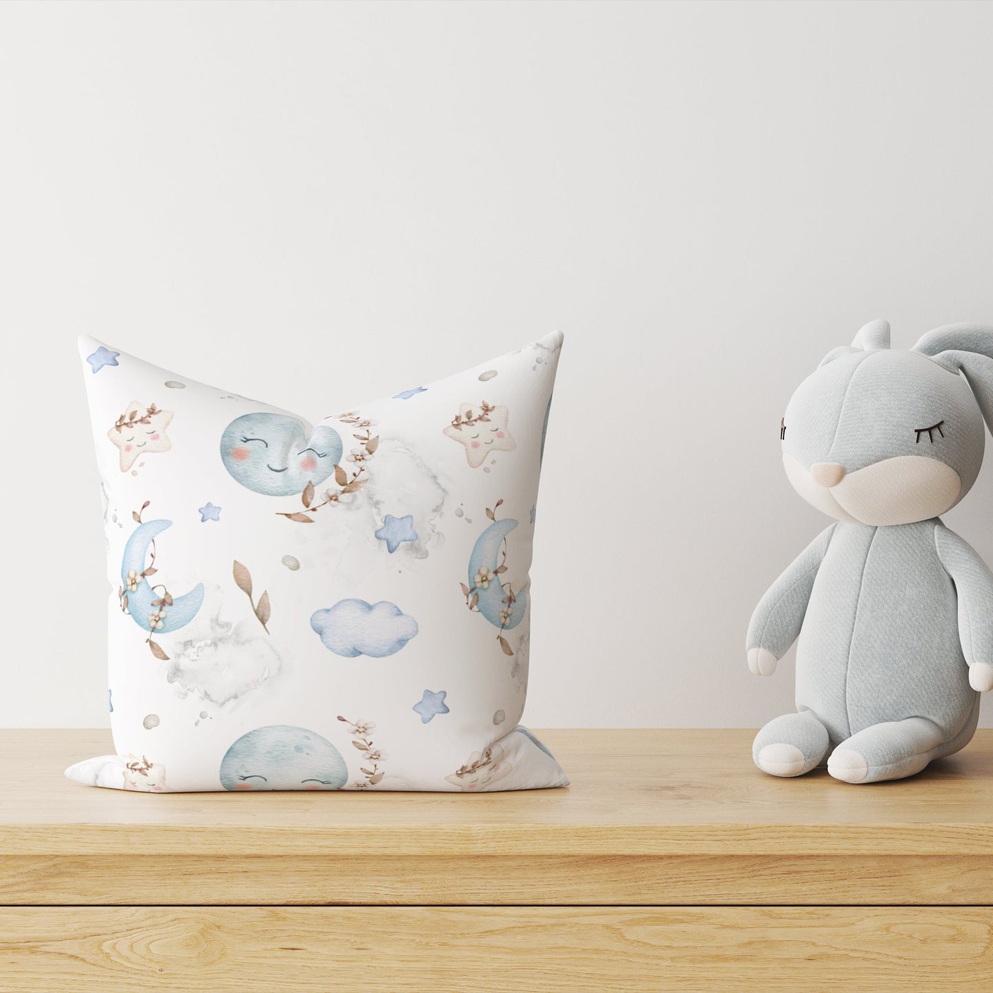 "Sweet Moon Blau" Kinder Dekokissen