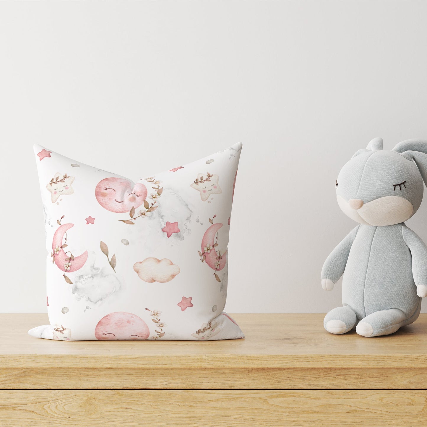 "Sweet Moon Rosa" Kinder Dekokissen