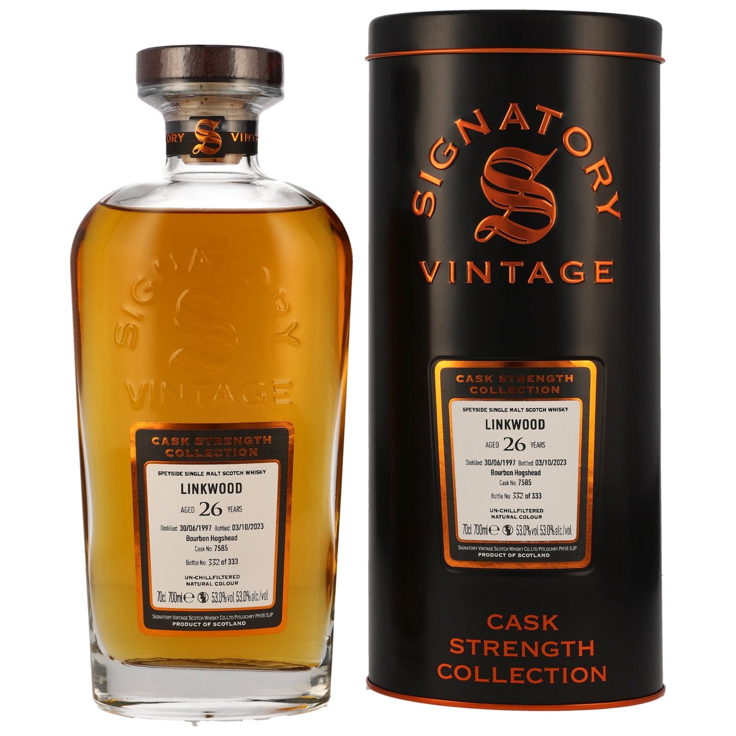 Linkwood 26 1997/2023 - Signatory Vintage - Bourbon Hogshead #7585