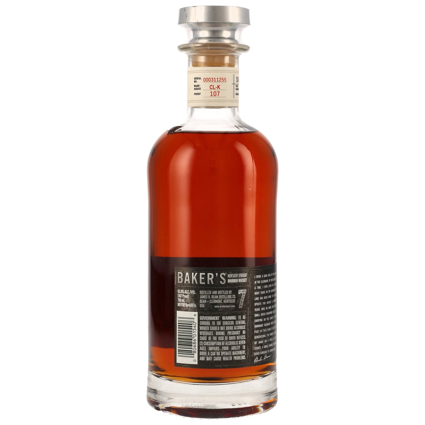 Bakers 7 - Kentucky Straight Bourbon - Single Barrel