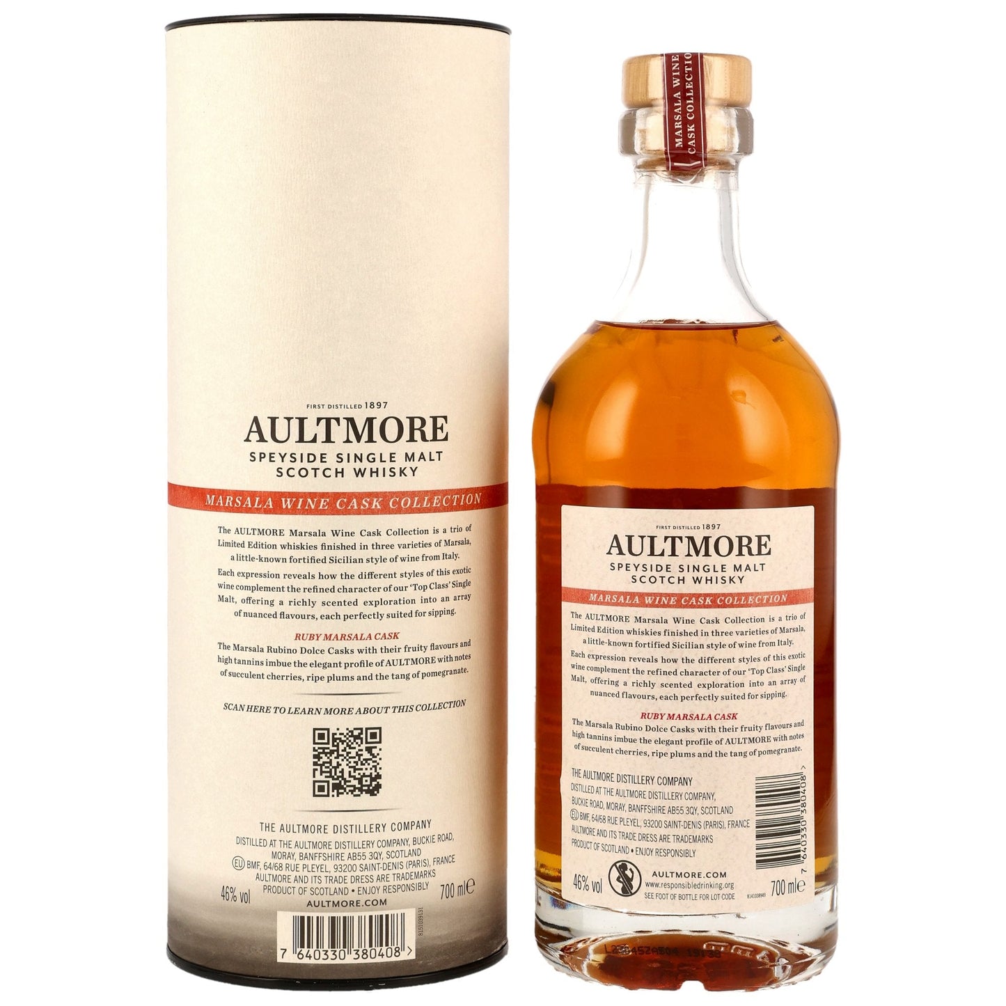 Aultmore 15 - Marsala Wine Cask Collection - Ruby Marsala Finish