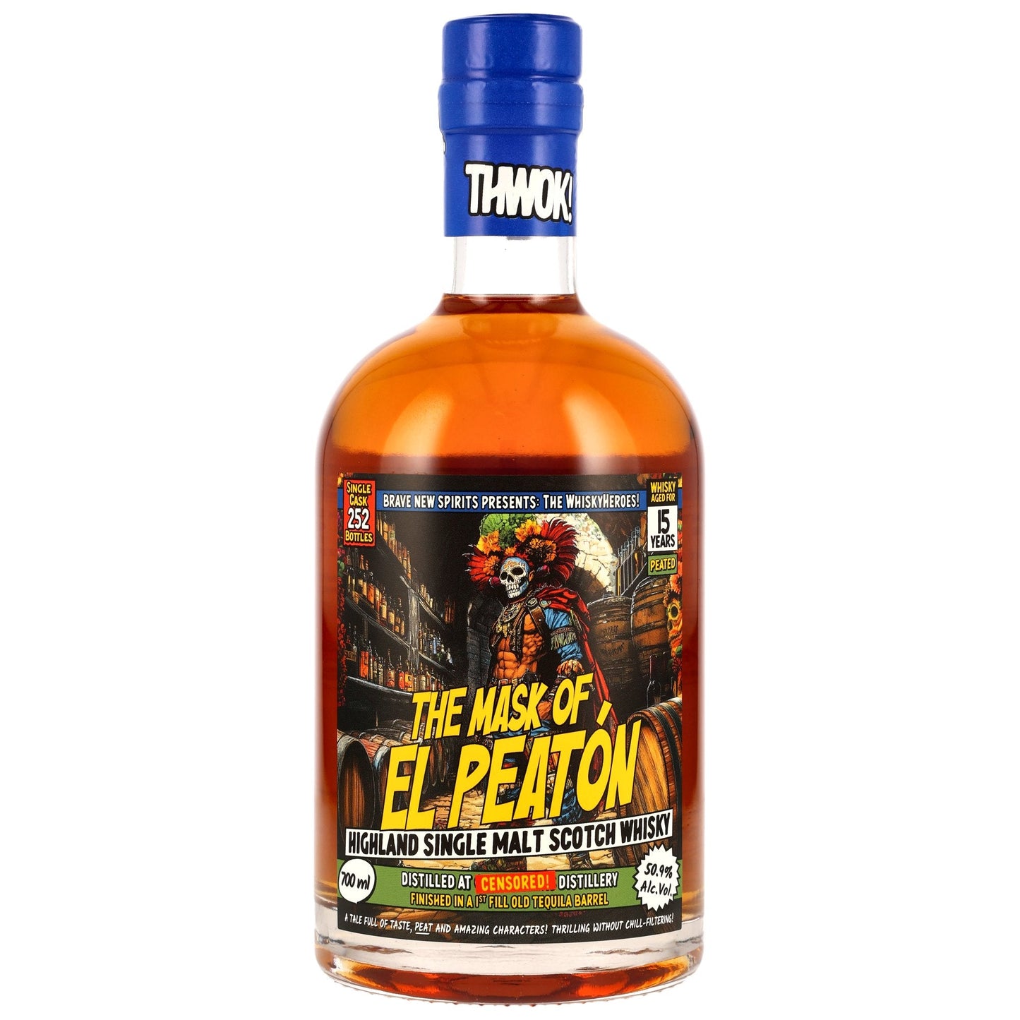 Peated Highland 15 - Whisky Heroes: The Mask of El Peaton - 1st Fill old Tequilla Barrel Finish