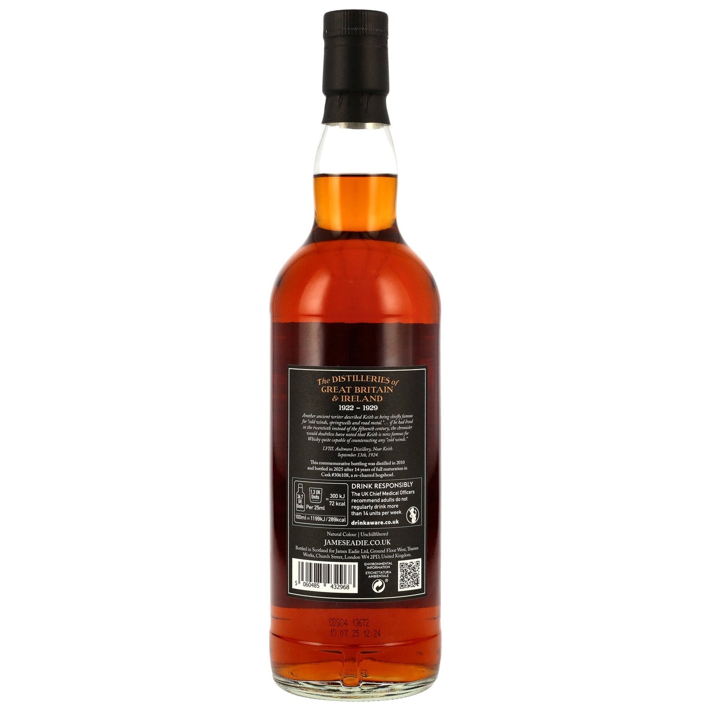 Aultmore 14 2010/2025 - James Eadie - Re-Charred Hogshead #306108