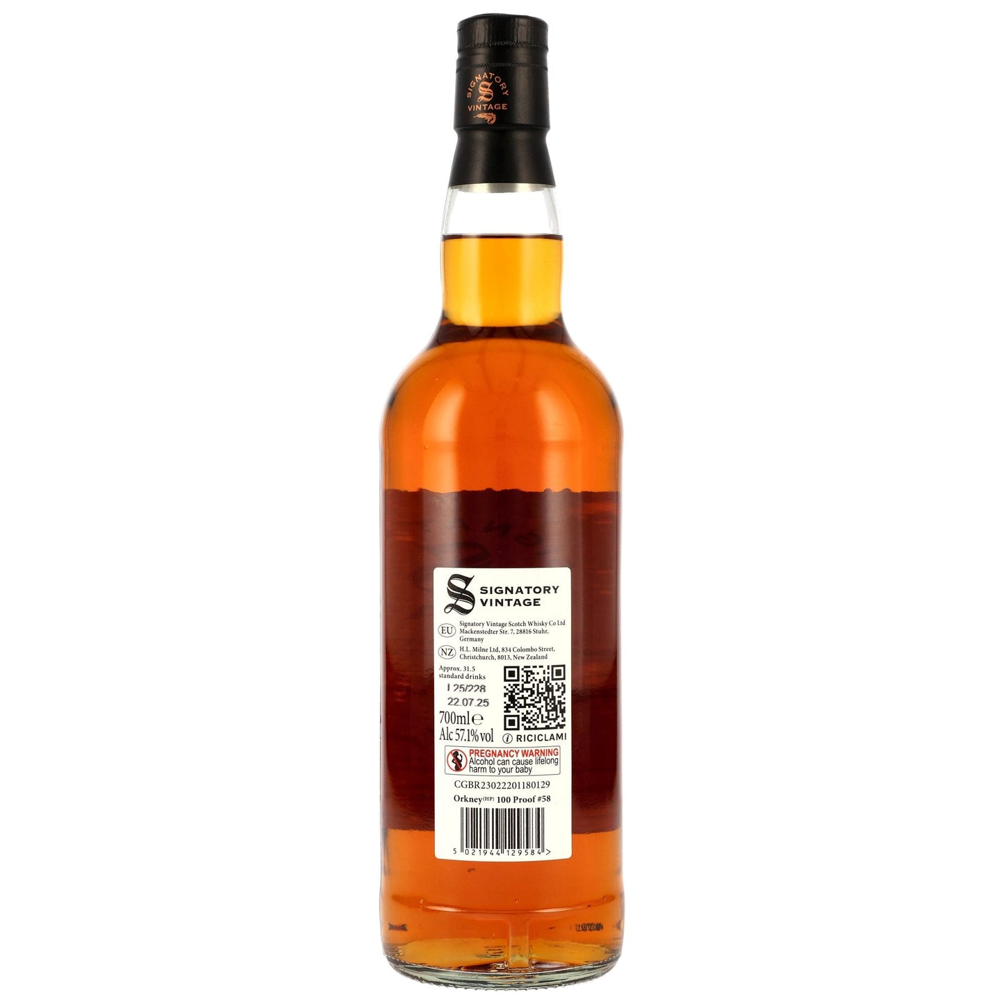 Orkney (HP) 14 2011/2025 - Amontillado - Signatory Vintage - 100 PROOF #58