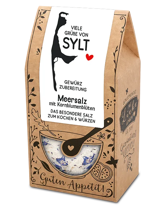 Meersalz Mit Kornblumenblüten Sylt 200g.