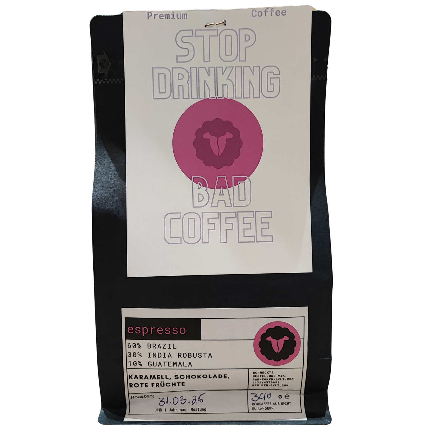 Kaffeewerkstatt Sylt - Espresso Bohne 340g.
