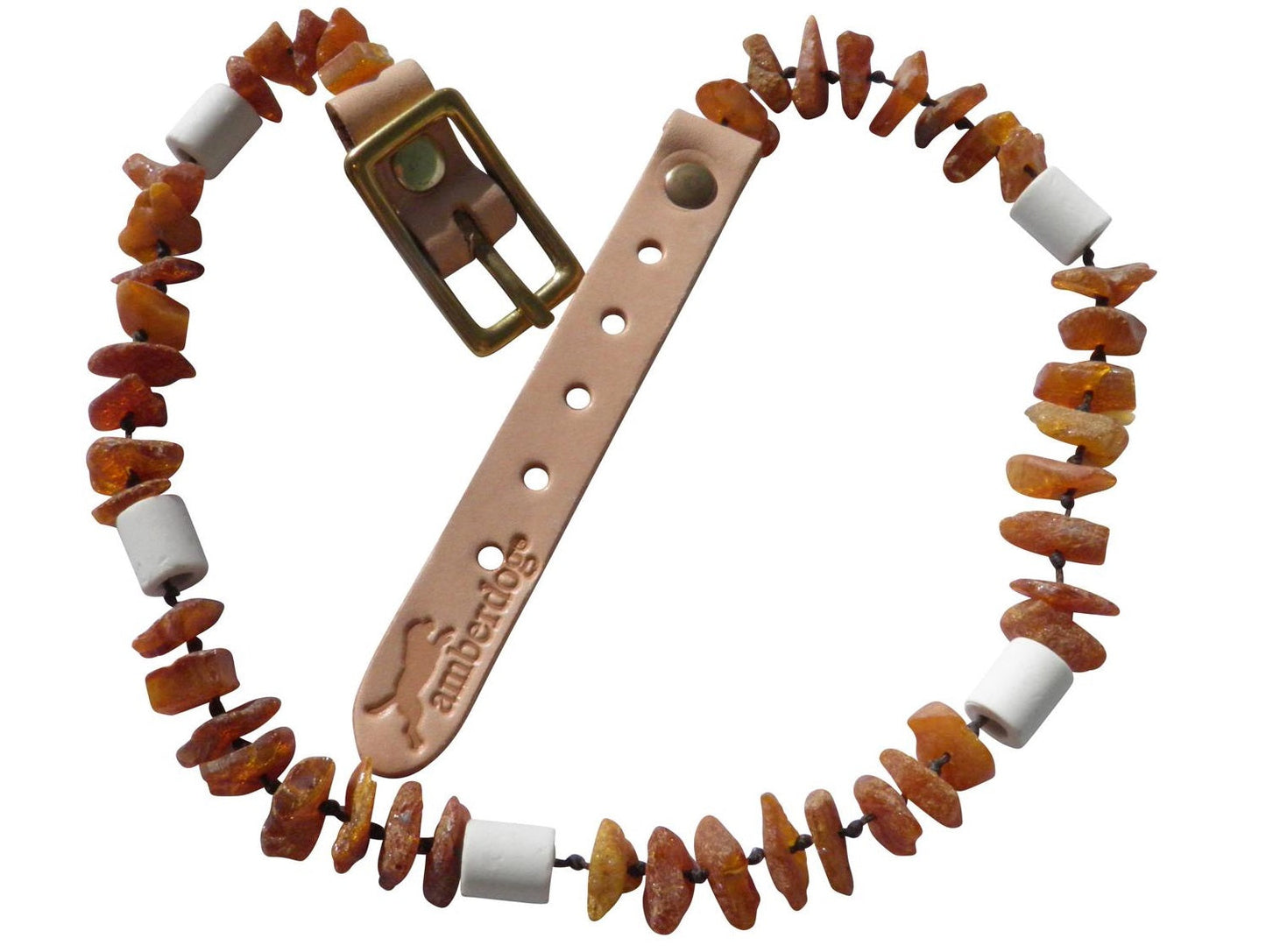 EM Keramik Pipes Flex Hunde Bernsteinkette