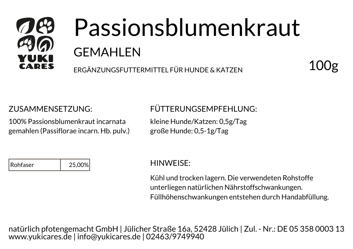 Passionsblume gemahlen 100g