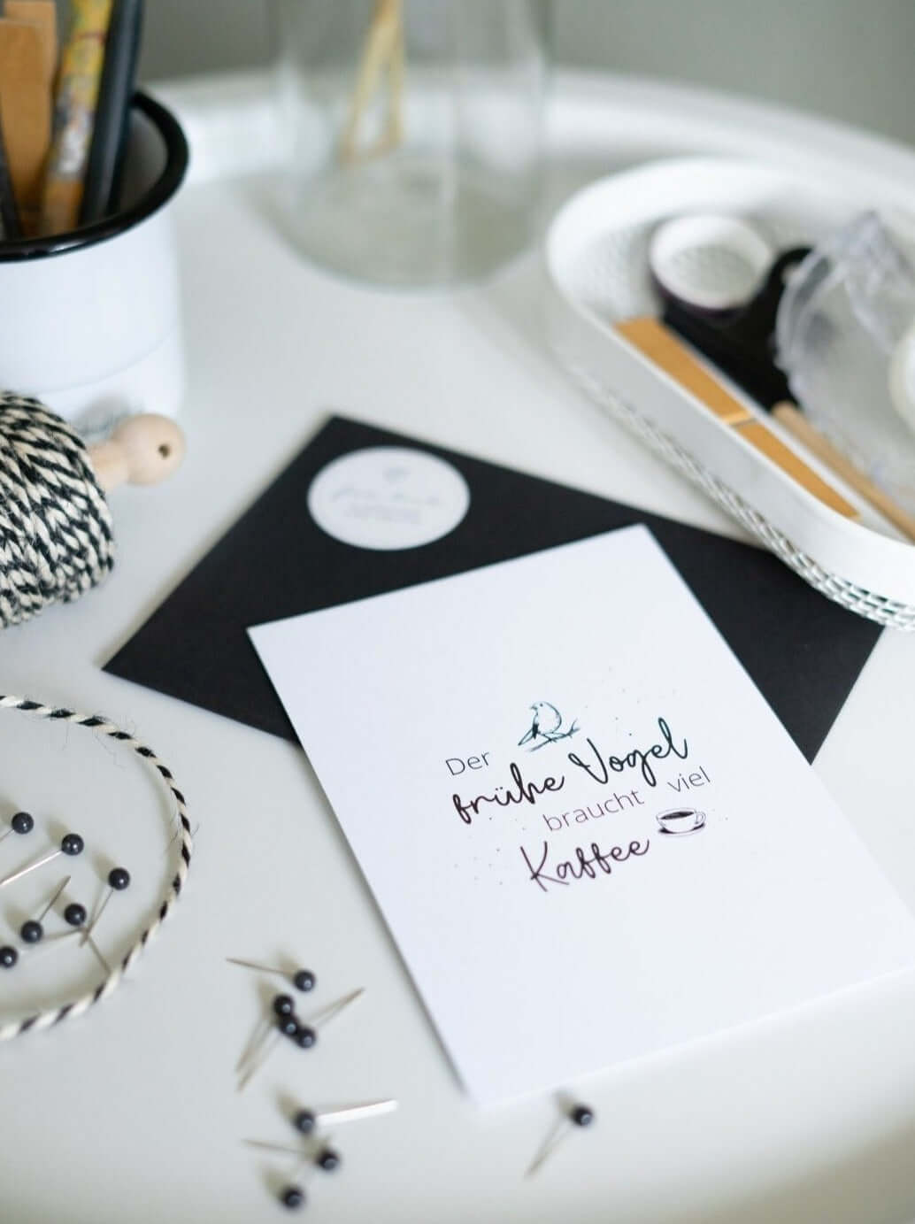 Der frühe Vogel · Postkarte