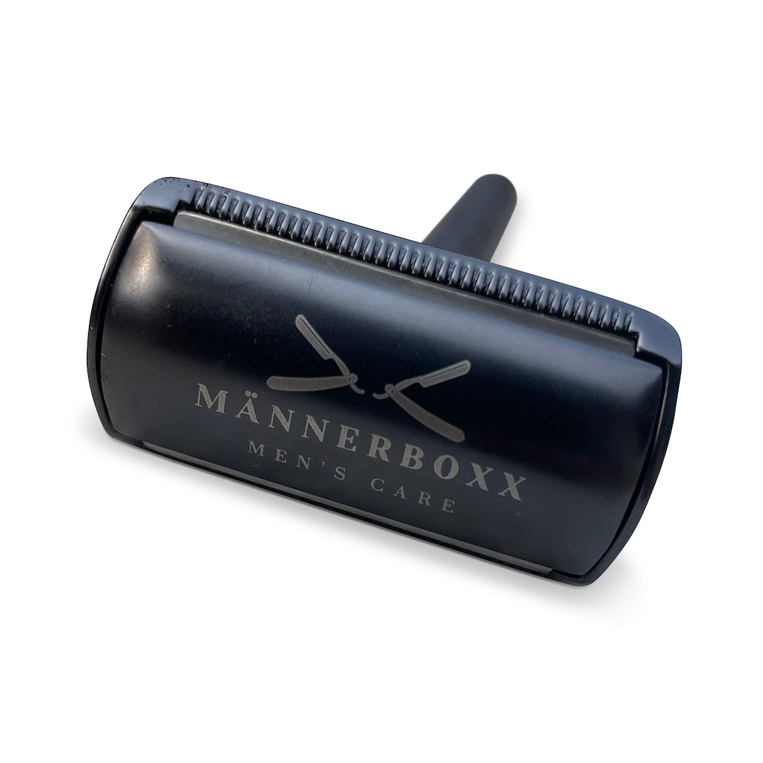 Premium Rasierhobel ‚Black‘ inkl. 10 Rasierklingen