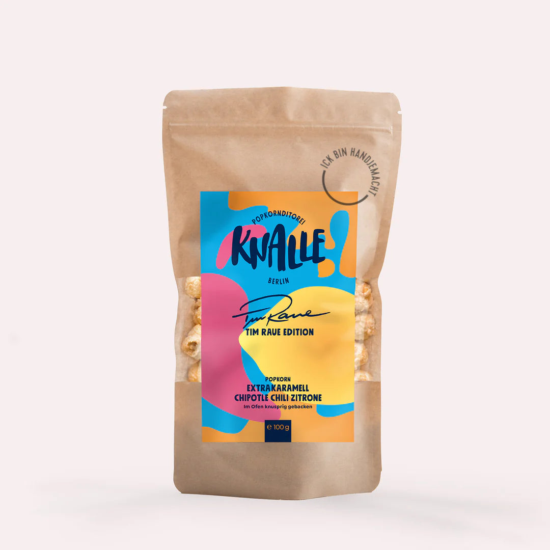 Knalle Popcorn - Extrakaramell Chipotle Chili Zitrone Popcorn – limitierte Tim Raue Edition