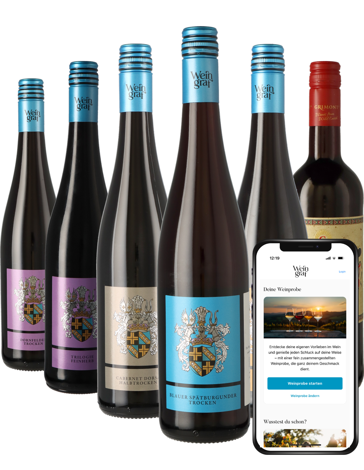 Weinpaket Rotwein mit App-Weinprobe