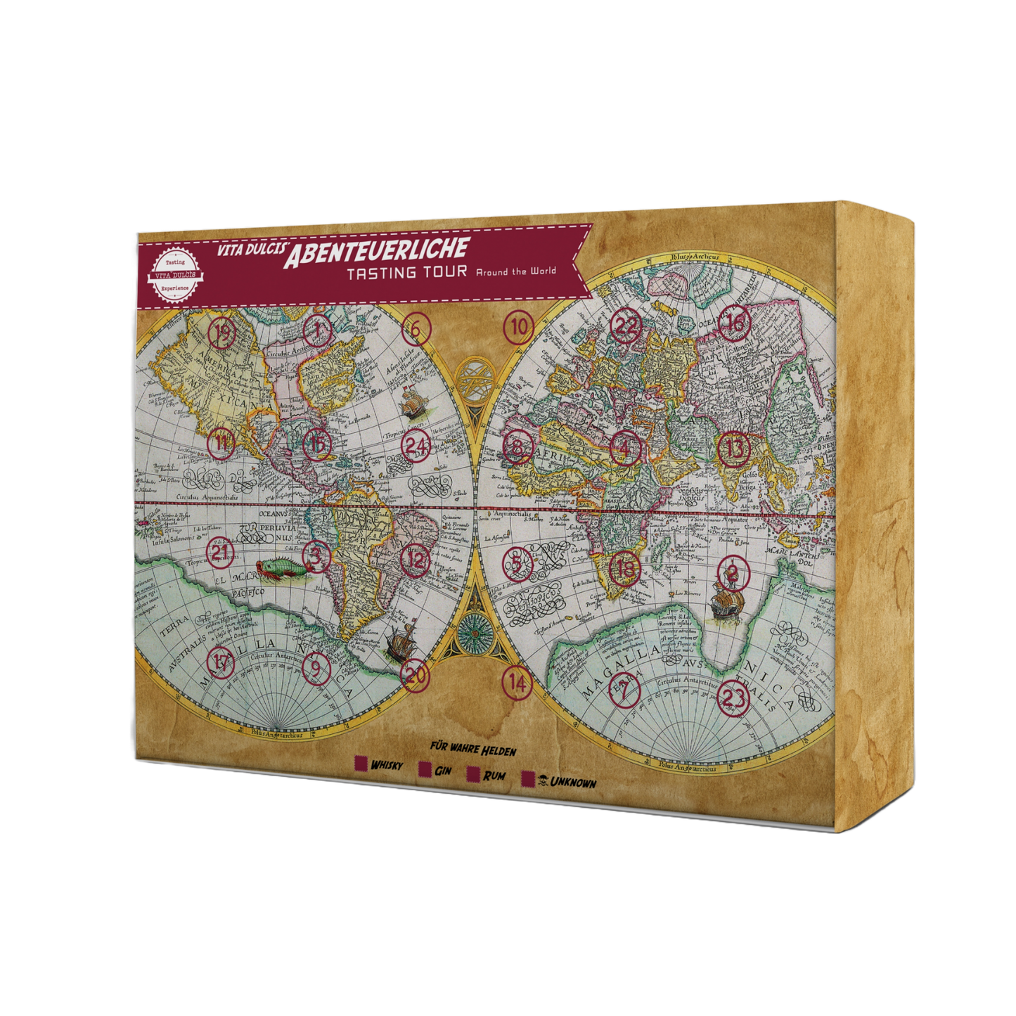 Whisky Weltreise Adventskalender - Edition 2025 - Vita Dulcis - 24 x 20 ml