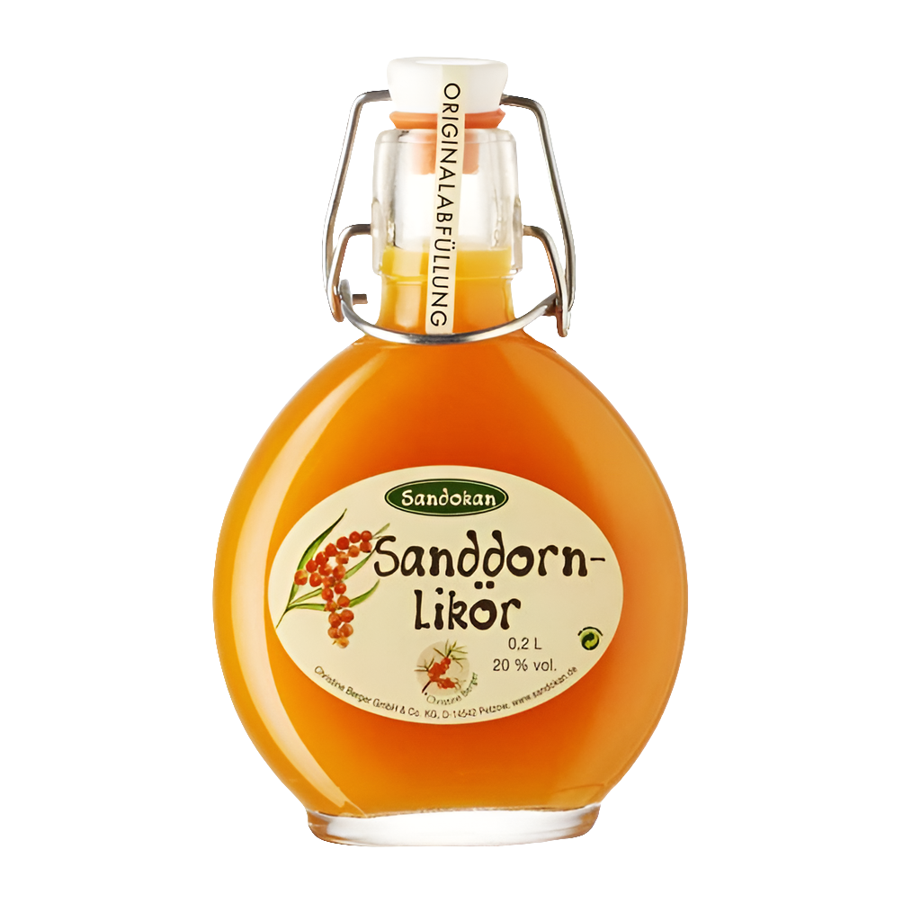 Sanddornlikör 0,2L Taschenflasche