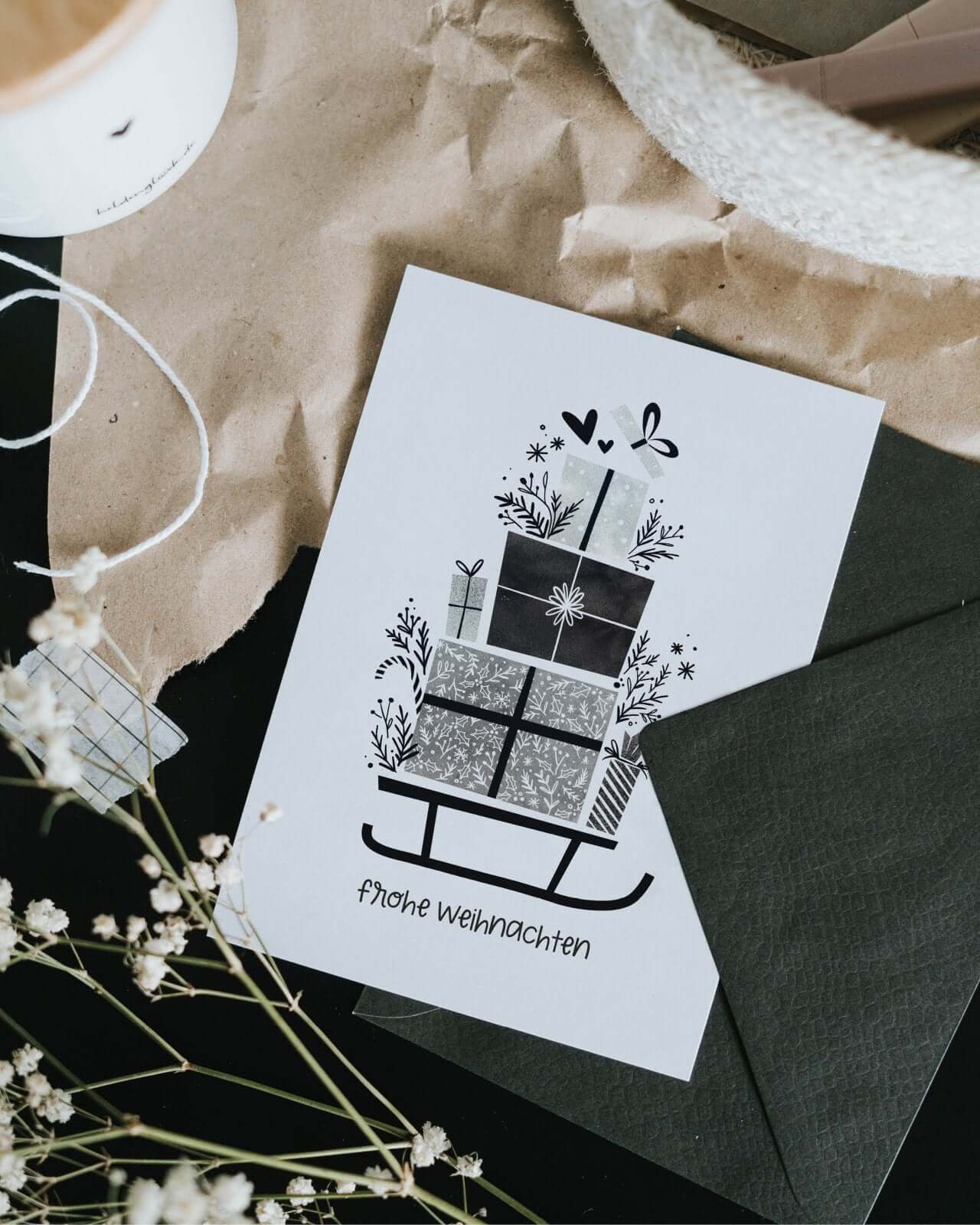 Frohe Weihnachten · Postkarte