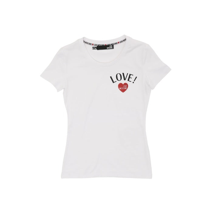 Love Moschino - Love Moschino Damen T-Shirt W 4 H19 12 E 1951 A00 OPTICAL WHITE