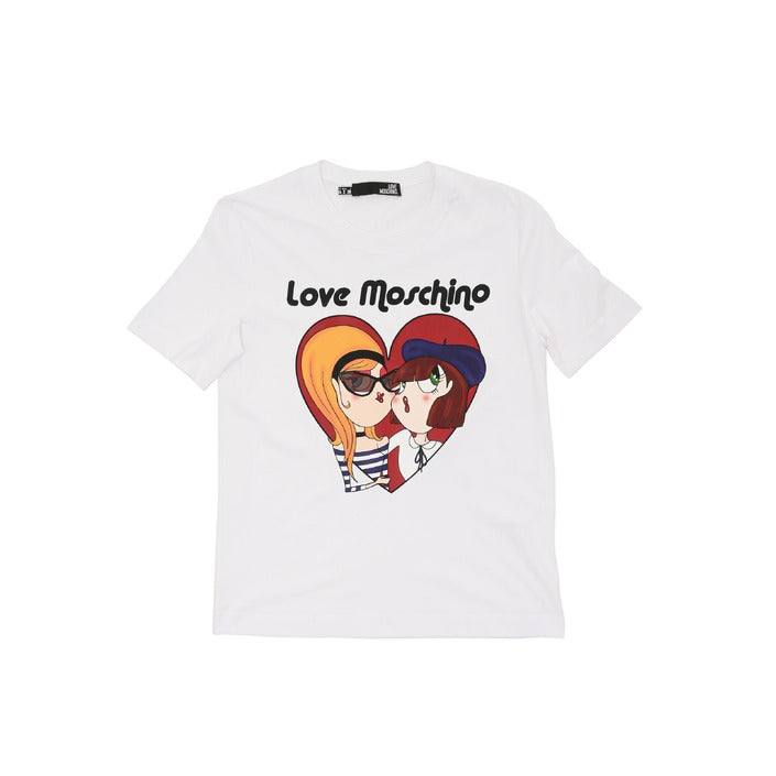 Love Moschino - Love Moschino Damen T-Shirt W 4 H06 13 M 3517 A00 OPTICAL WHITE