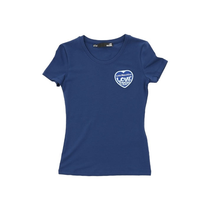 Love Moschino - Love Moschino Damen T-Shirt W 4 H19 80 E 1951 Y57 BLUE