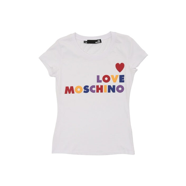 Love Moschino - Love Moschino Damen T-Shirt W 4 B19 5B M 4083 A00 OPTICAL WHITE