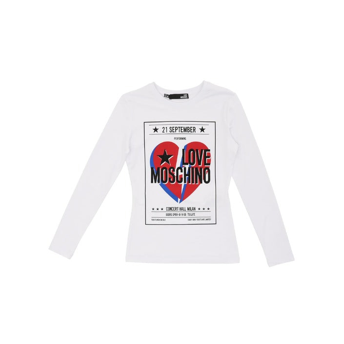 Love Moschino - Love Moschino Damen T-Shirt W 4 G52 15 E 1951 A00 OPTICAL WHITE