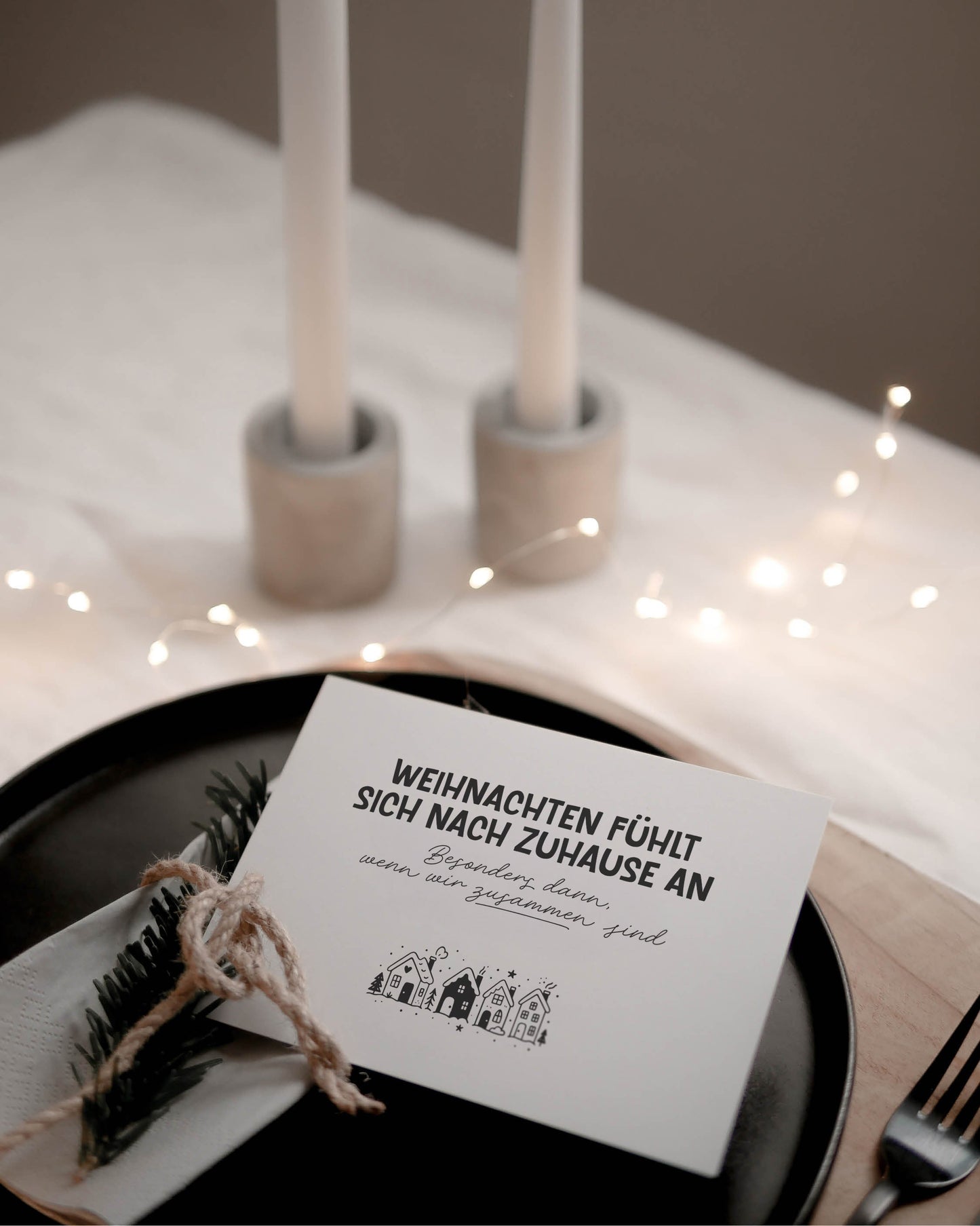 Weihnachten Zuhause · Postkarte