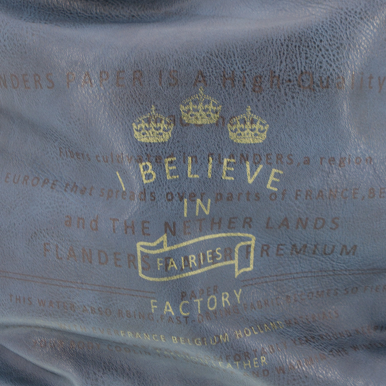 Vintage Tasche mit 3 Kronen Blau