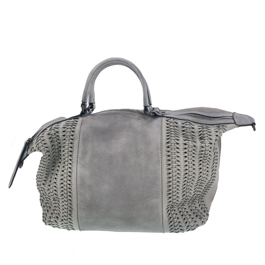 Vintage Tasche mit seitlichem Flechteinsatz