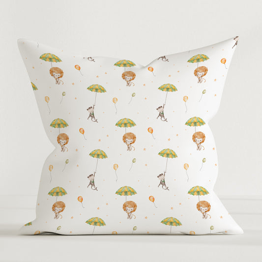 "Löwe und Affe" Premium Kinder Dekokissen