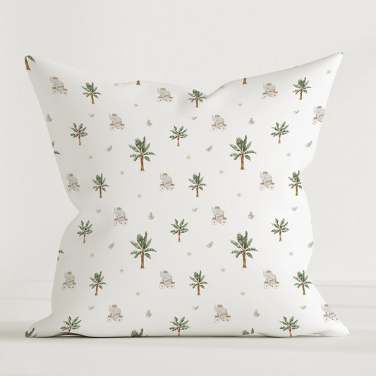 "Elefanten und Palmen" Kinder Dekokissen