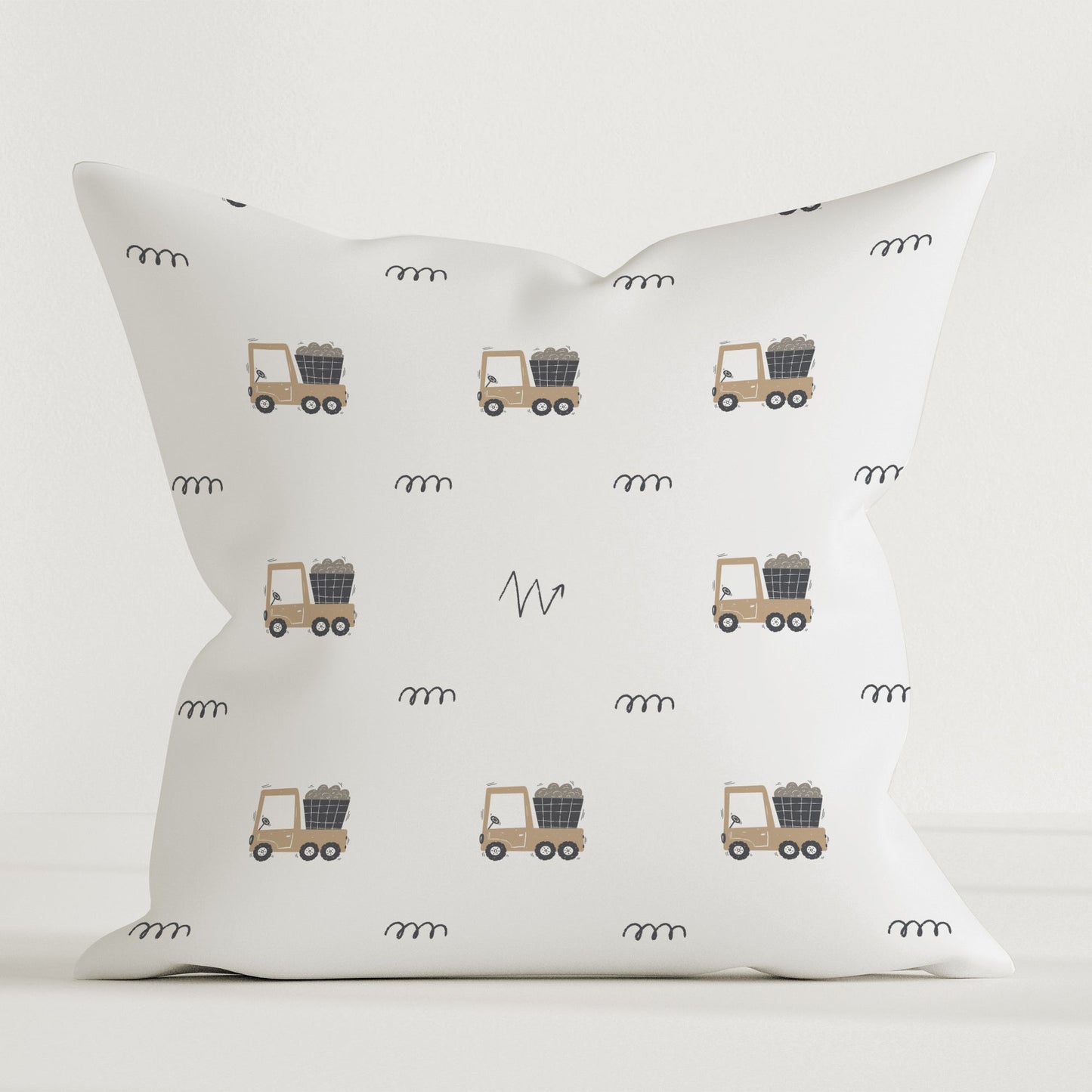 "Baufahrzeuge" Premium Kinder Dekokissen