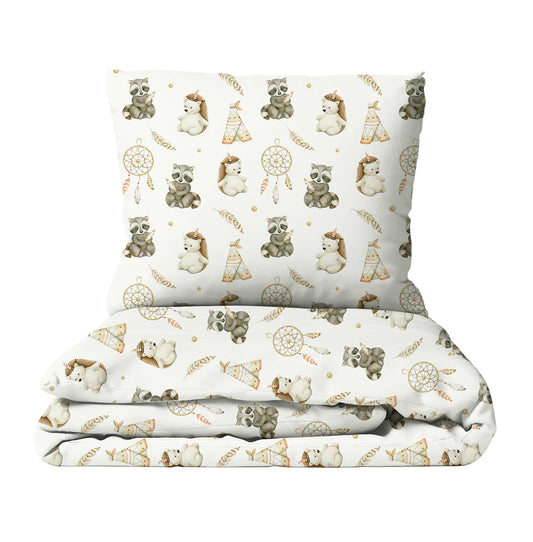 “Igel und Waschbär” Premium Kinderbettwäsche