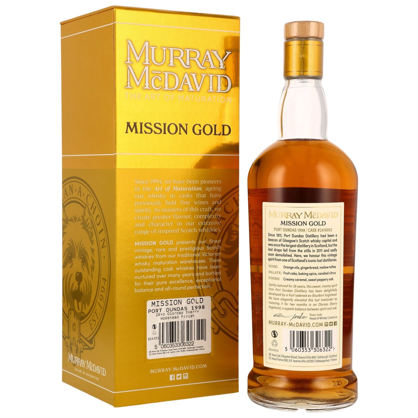 Port Dundas 26 1998/2024 - Murray McDavid - Oloroso Sherry Hogshead Finish #2410052