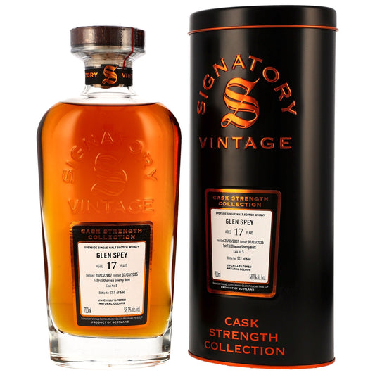 Glen Spey 17 2007/2025 - Signatory Vintage Cask Strength Collection - 1st Fill Oloroso Sherry Butt