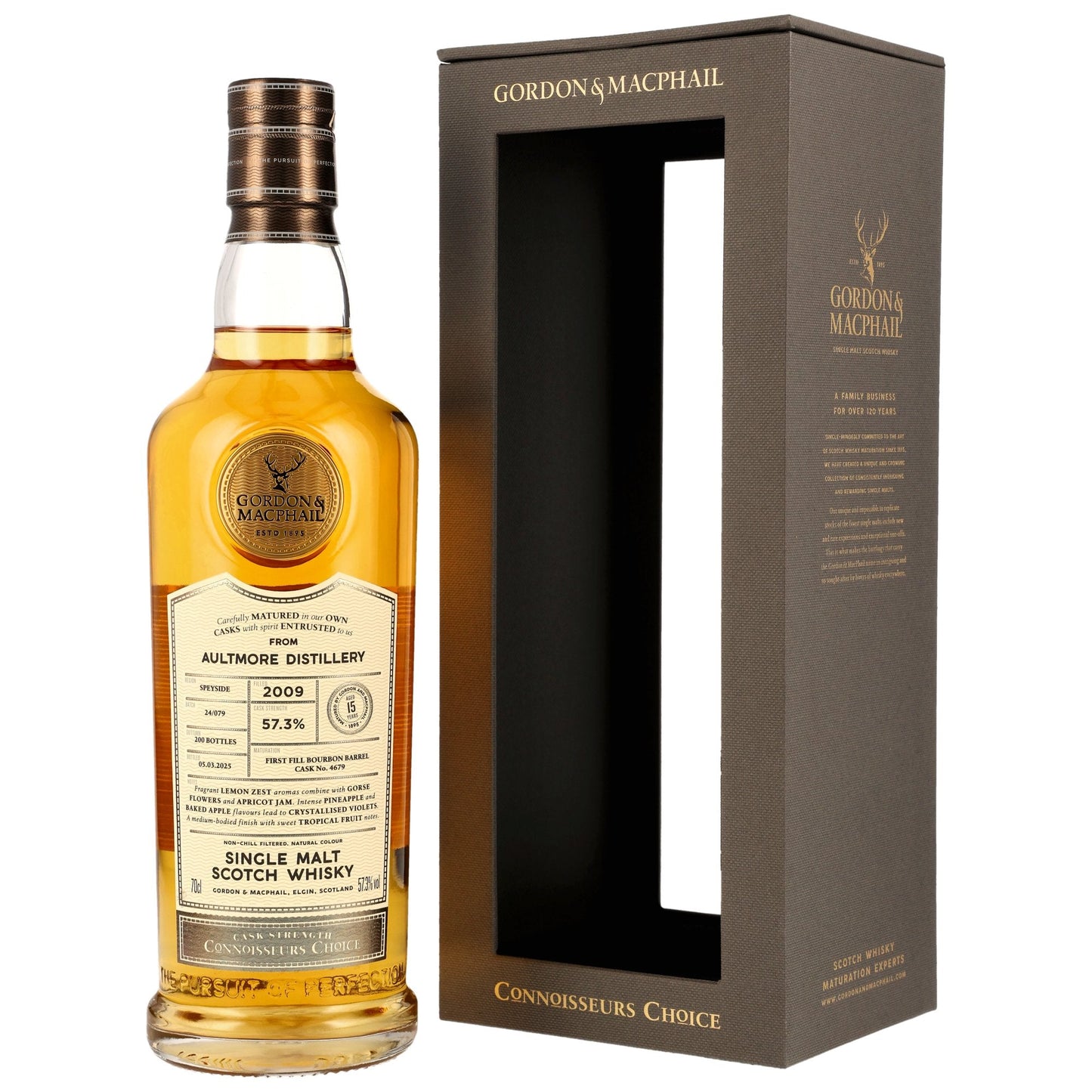 Aultmore 15 2009/2025 - Gordon & MacPhail - 1st Fill Bourbon Barrel 4679