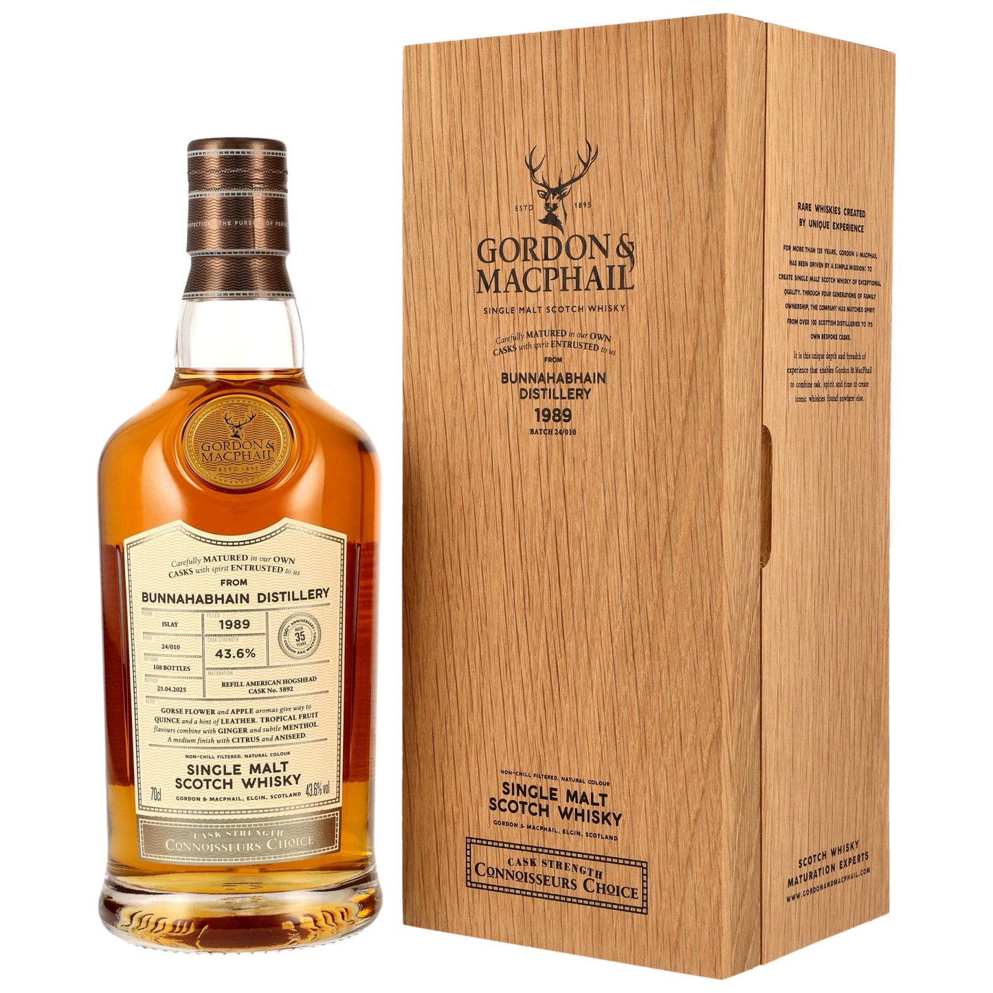 Bunnahabhain 35 1989/2025 - Gordon & MacPhail Connoisseurs Choice - Refill American Hogshead #5892