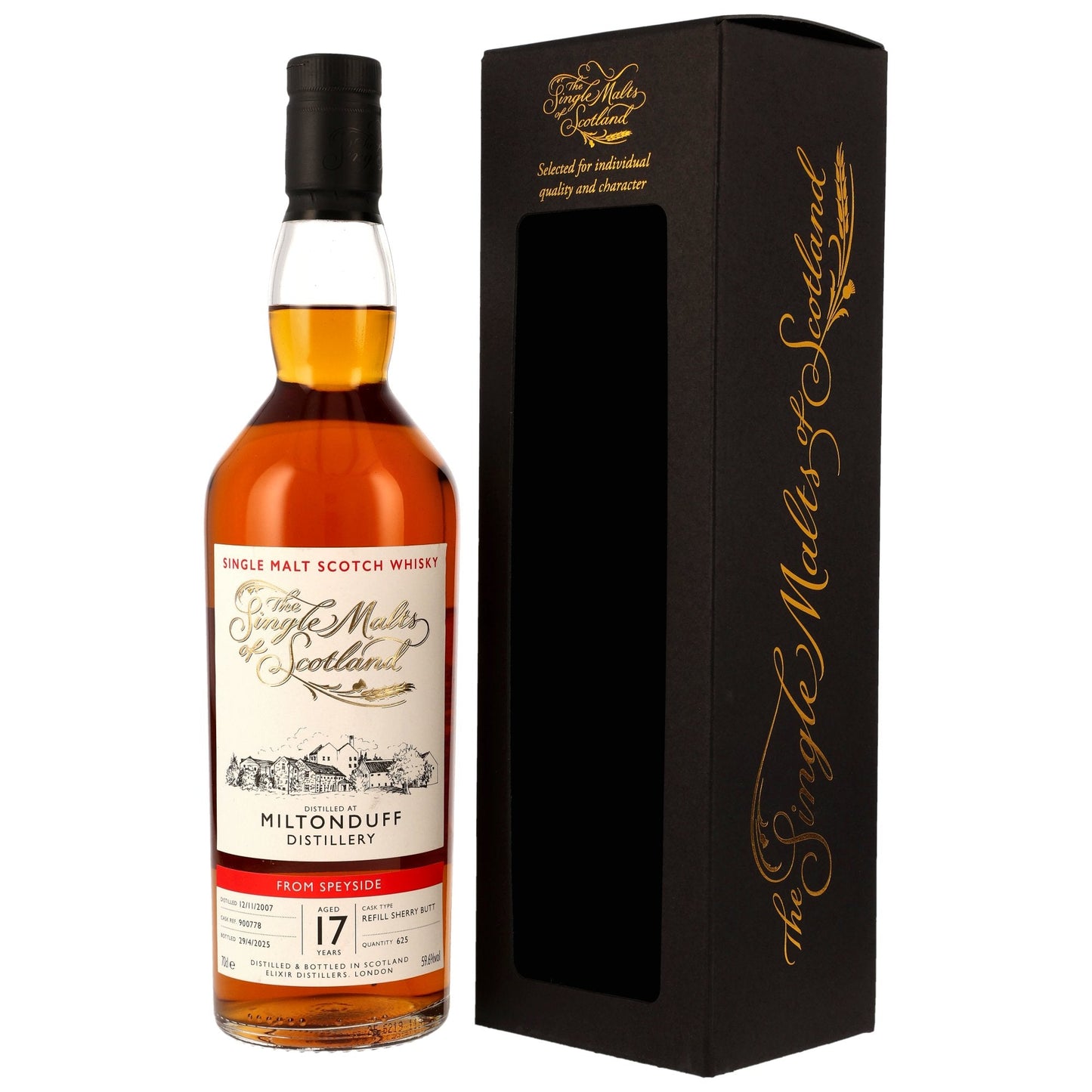 Miltonduff 17 2007/2025 - The Single Malts of Scotland (SMoS) - Refill Sherry Butt #900778