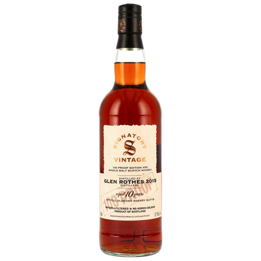 Glenrothes 10 2015/2025 - Signatory Vintage - 100 PROOF #50