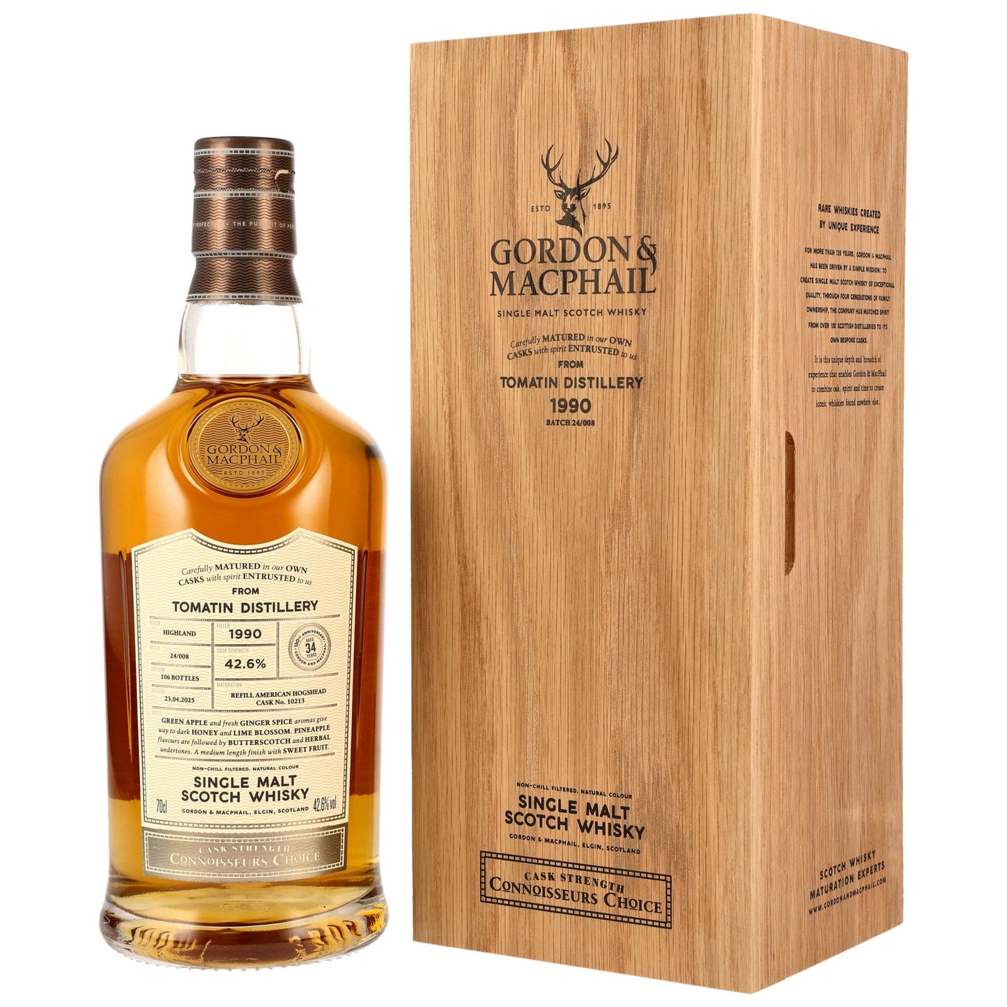 Tomatin 34 1990/2025 - Gordon & MacPhail Connoisseurs Choice - Refill American Hogshead #10213