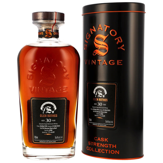 Glenrothes 30 1995/2025 - Signatory Vintage Symingtons Choice - 1st Fill Oloroso Sherry Butt #6980