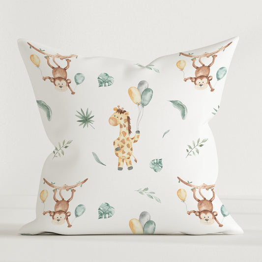 "Affe Giraffe" Premium Kinder Dekokissen