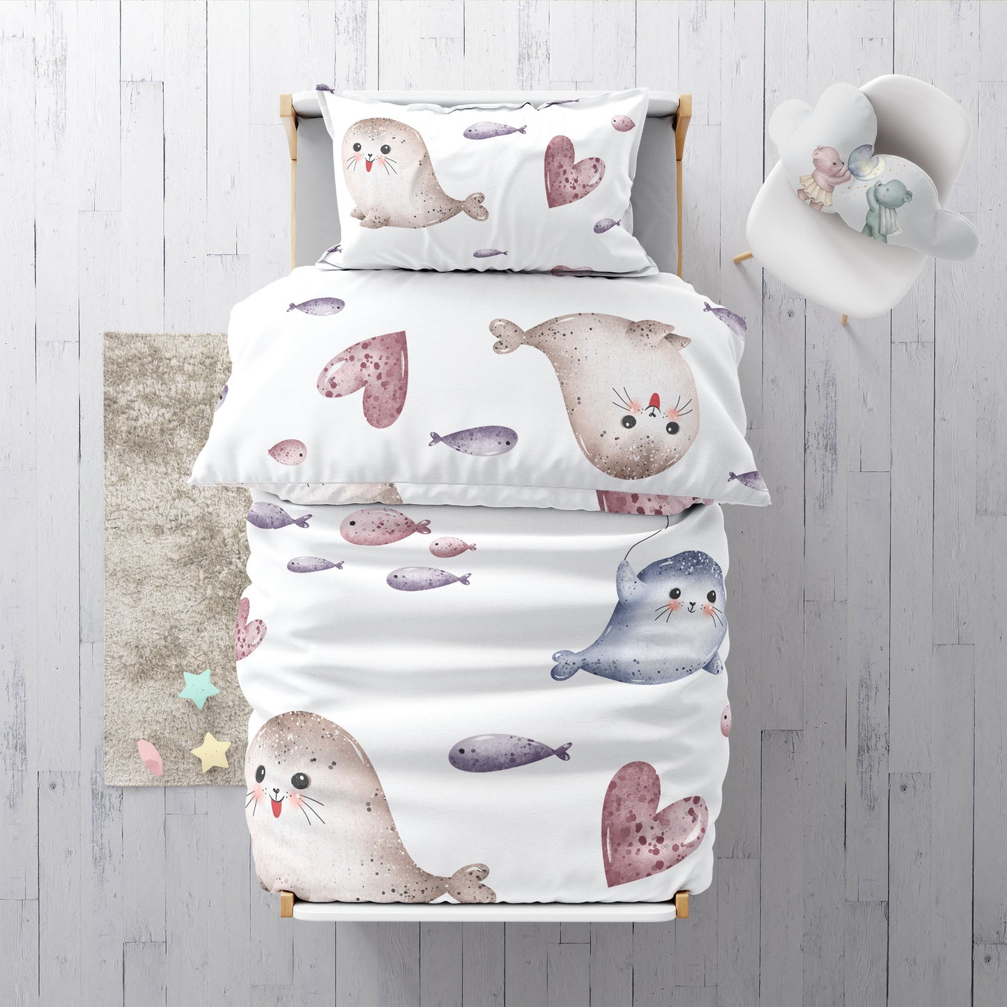 “Seehunde” Premium Kinderbettwäsche