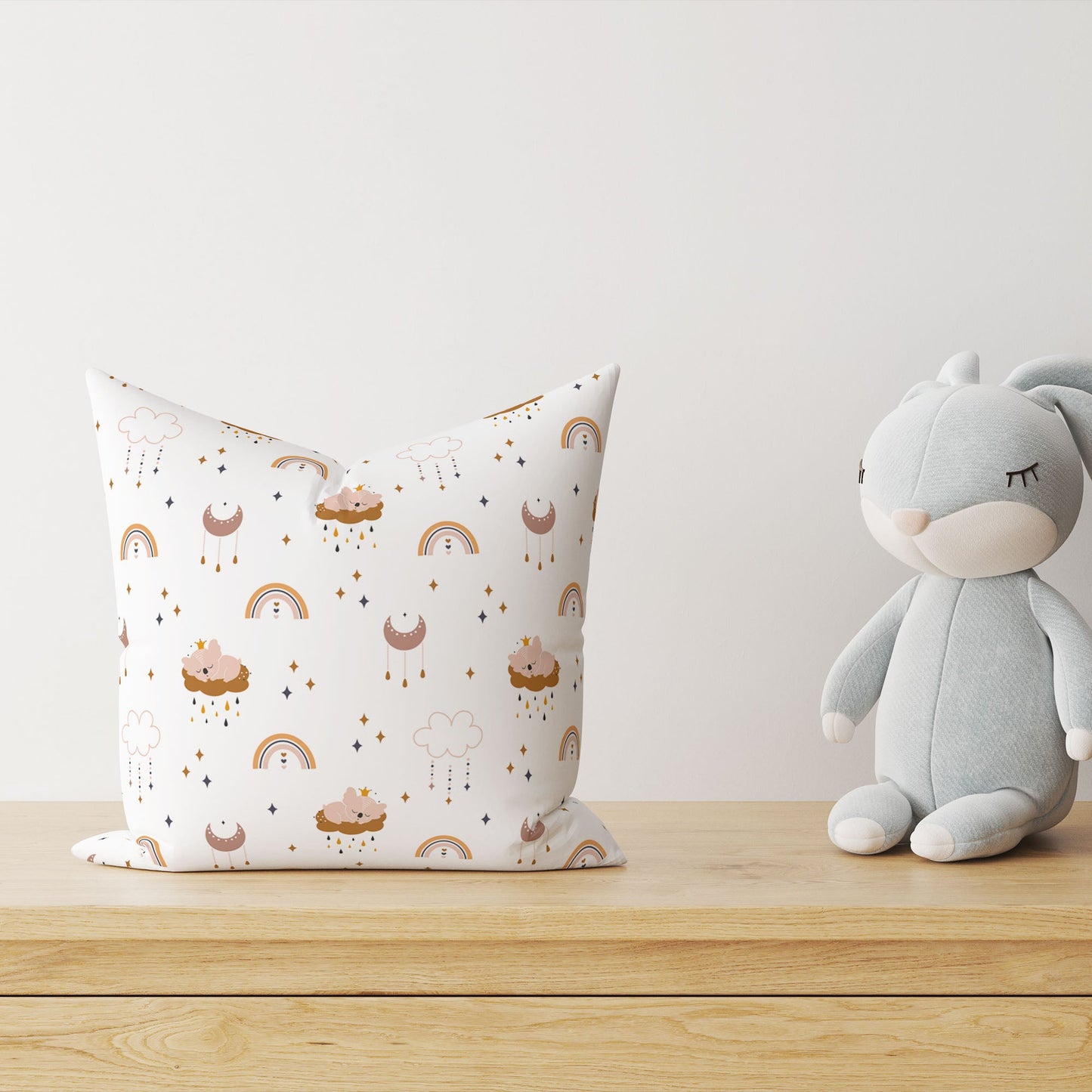 “Regenbogen Koala” Premium Kinder Dekokissen