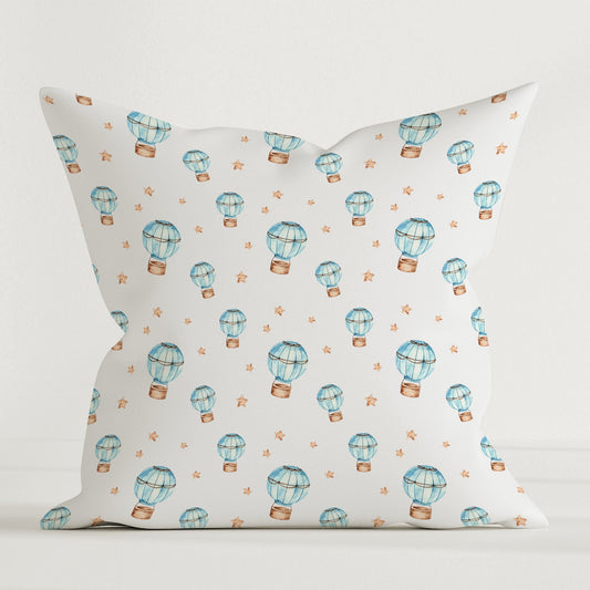 “Heissluftballons” Premium Kinder Dekokissen