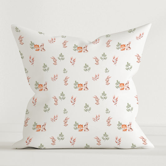 “Fuchs und Hase” Premium Kinder Dekokissen