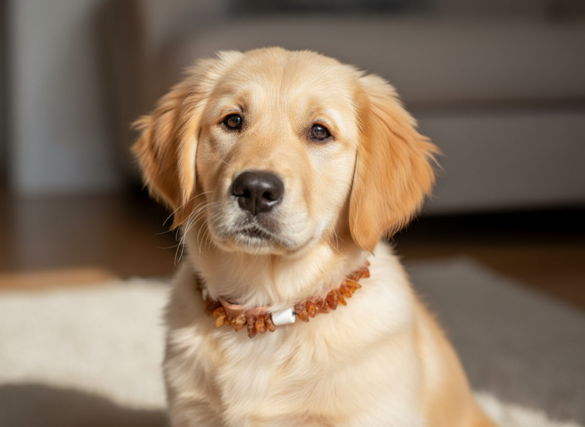 EM Keramik Pipes Flex Hunde Bernsteinkette